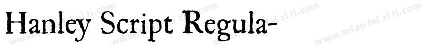 Hanley Script Regula字体转换